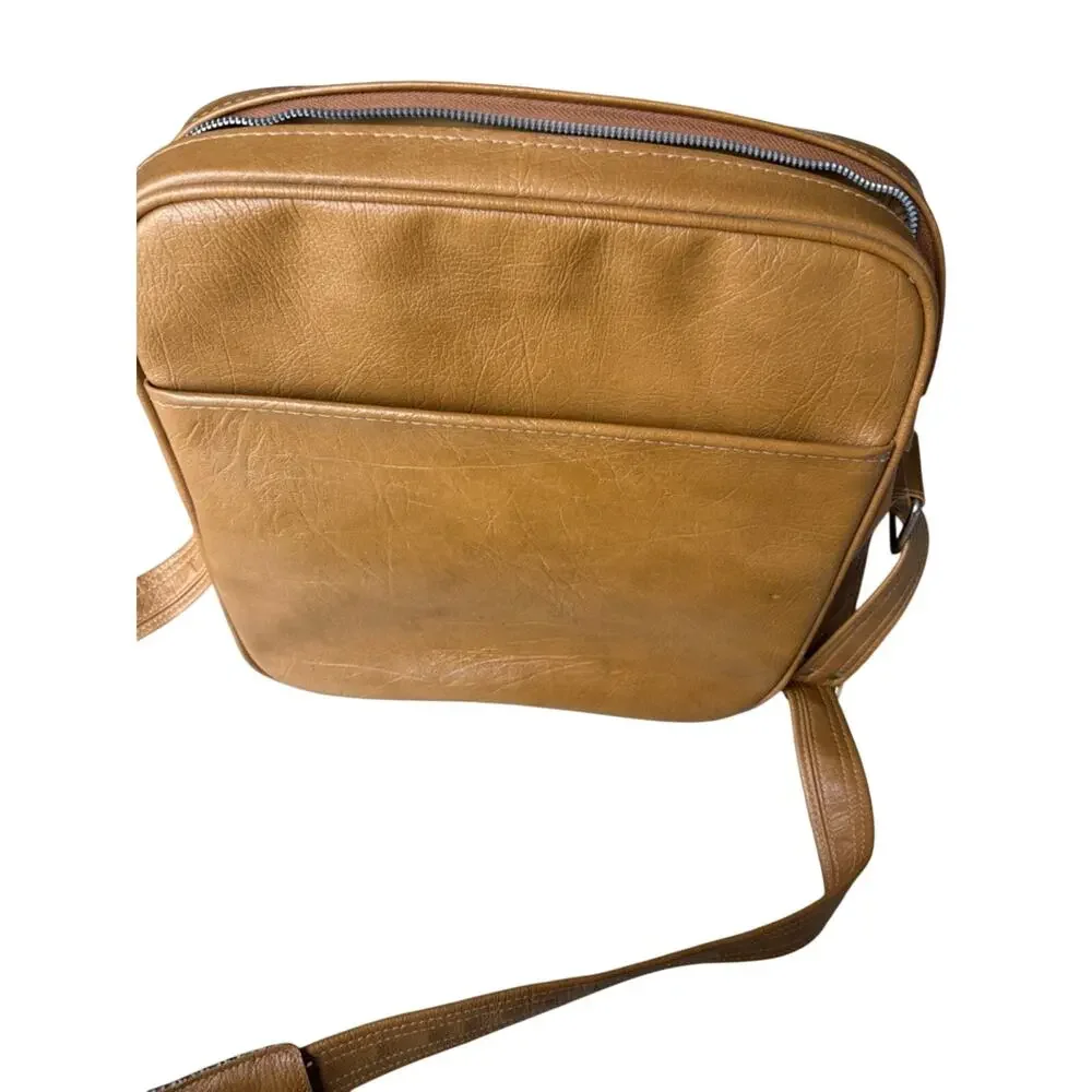 vintage Samsonite Silhouette faux leather travel messenger bag 7.5x14x13